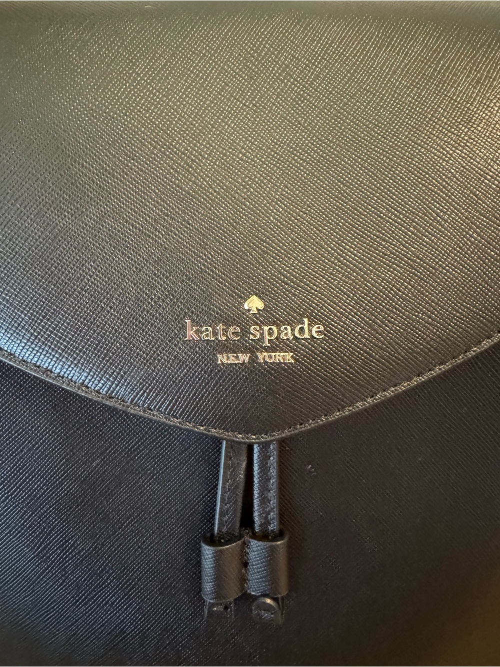 Kate Spade Black, Medium Lizzie, Saffiano Leather Backpack - New With Tags - Picture 2 of 5